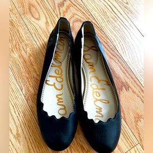 Sam Edelman leather black ballet flats